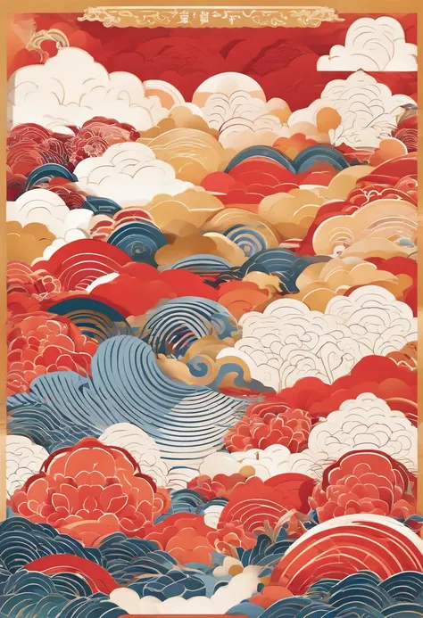 opera，Auspicious clouds，China-style，camelstoe，The colors are bright and rich，Jingchu culture，