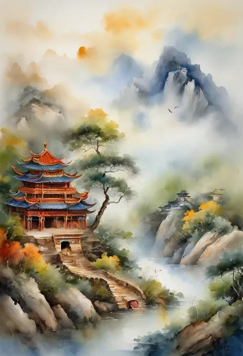 opera，Auspicious clouds，China-style，camelstoe，The colors are bright and rich，Jingchu culture，