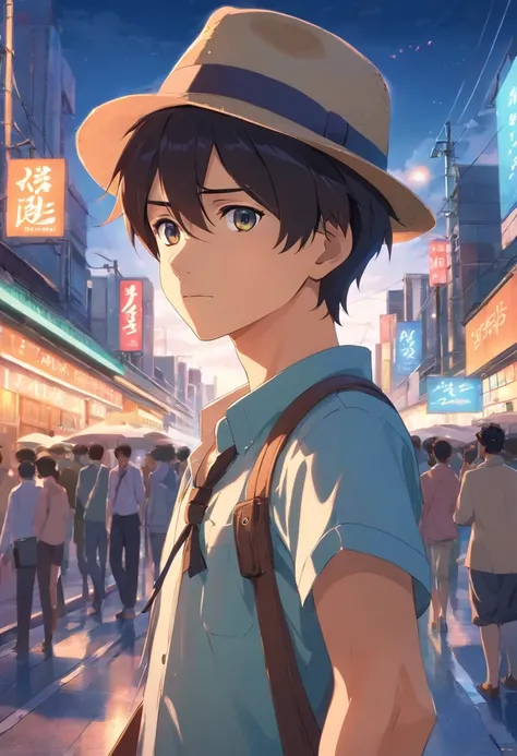 1boy, Fedora hat, Anime Style