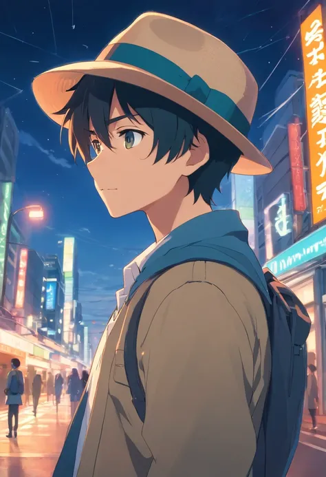 1boy, Fedora hat, Anime Style