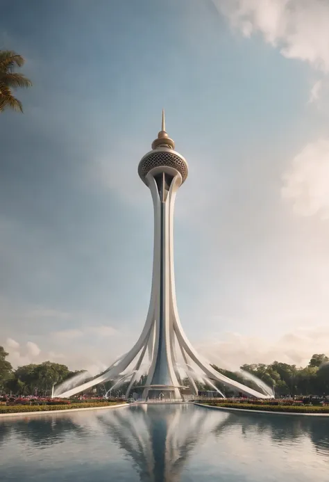 Indonesia monas futuristic, 8k HDR, unreal engine 5