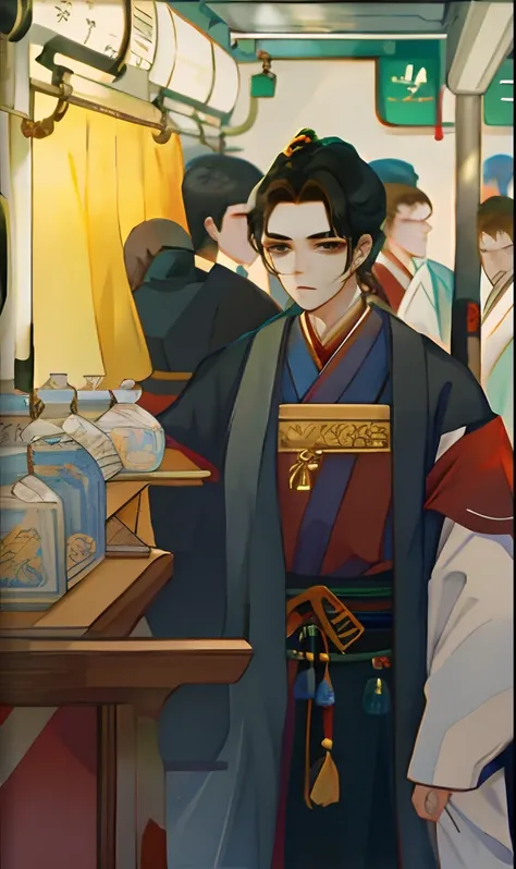 Hanfu boy on the subway