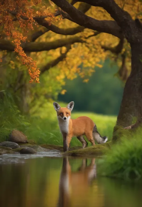 beautiful natural scenery with some cute animals