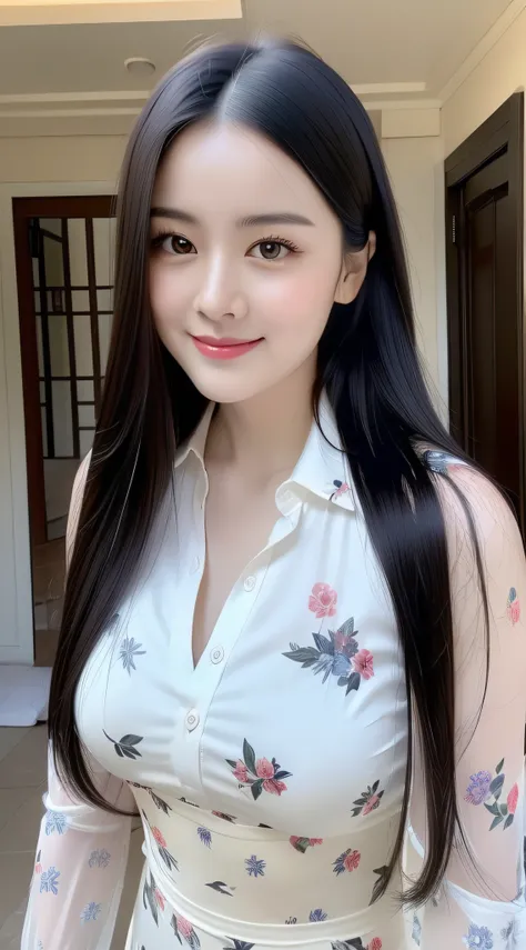 (8K, RAW photo, Masterpiece:1.2), (Realistic, photo-realistic:1.37), (ulzang-6500-v1.1), 1girll, (Kaziran has large eyes and double eyelids), (The facial features are detailed and delicate, the fair skin is rosy, and the cheeks are slightly fat), ((detaile...