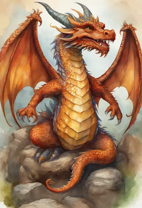 Animated Dragon, e fofinho, wearing a pair of pants.