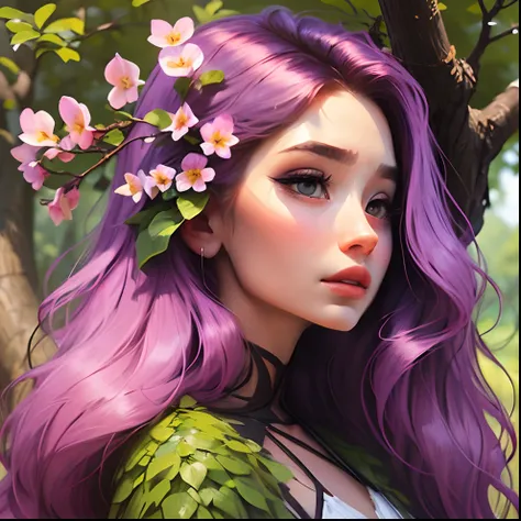 Beautiful woman transform into a tree, mythology of Daphne --auto --s2