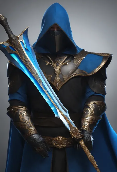 There is a pike with a blue and black design on it, bright blue soul blade, pique incandescente, estilo de pike blade, raytraced blade, espada, pique brilhante, intrincada espada de fantasia, war blade weapon, Espada Medievil, Magic Pique, pique realista