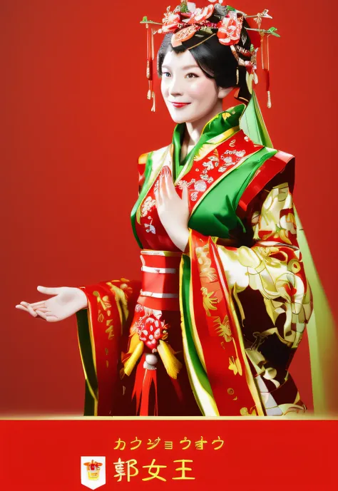 Smiling woman in traditional chinese dress