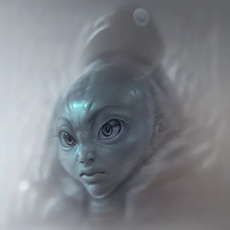 drawing of a drawing of a alien with a head of eyes, realistic alien, alien portrait, portrait of a grey alien, portrait of an alien, alien looking, portrait of a space alien, gray alien, grey alien, female alien, a hyper-detailed alien, portrait of a huma...