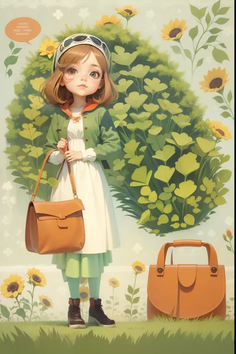 Cartoon girl with hedge and bag in hand, anna nikonova aka newmilky, Nadia Rusheva, by Nina Petrovna Valetova, Nikolay Burachek, illustartion, Guity Newspaper, фото девушка курит, cute illustration