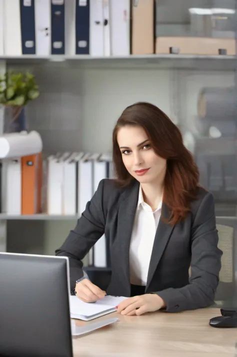 Woman in the workplace in the office