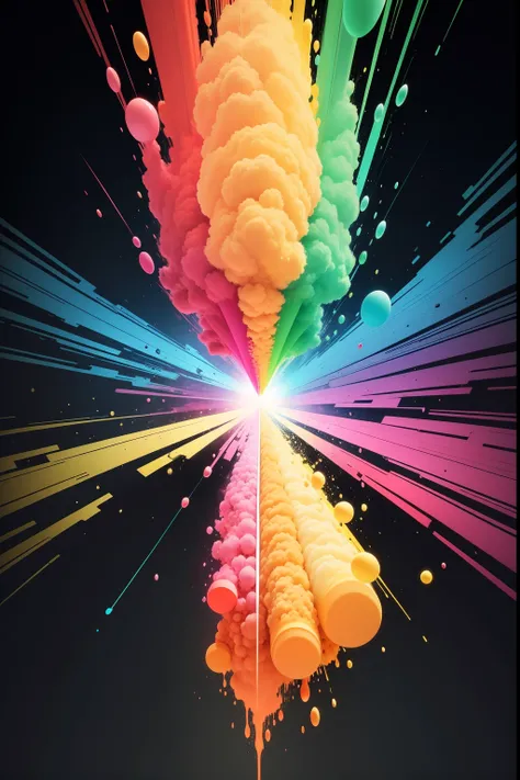 clean image of color explosion