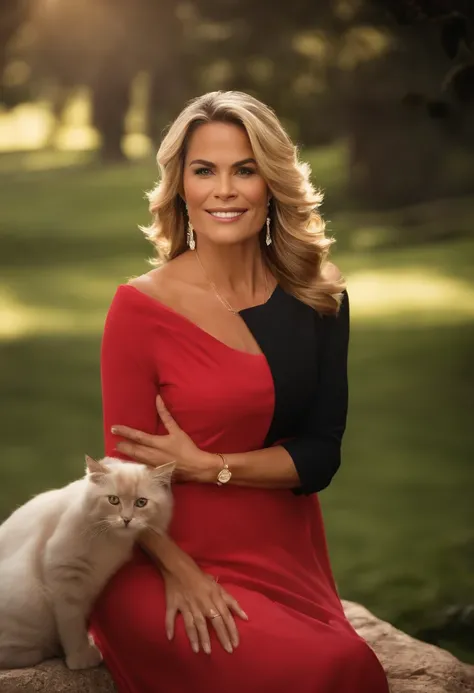 foto realista da cat cora com 5 anos de idade, uma linda garotinha