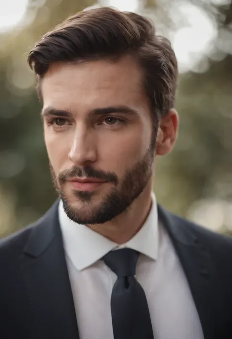 Homem lindo de terno , barba linda , homem sexy executivo, terno preto