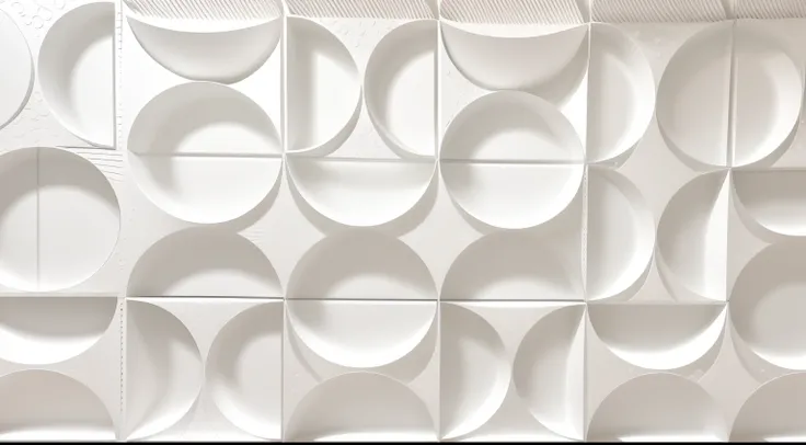 a close up of a wall with a bunch of circles on it, decorative panels, white panels, made of all white ceramic tiles, well contoured smooth fair walls, white ceramic shapes, smooth panelling, dezeen, sleek round shapes, inspired by Fernando Gerassi, plaste...