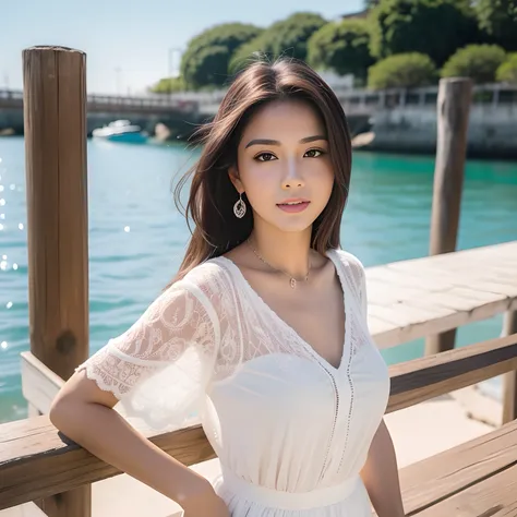 Beautiful teacher giving the lesson to her students, Instagram Influencer, Caliente en CANON R5, muelle 85 mm, photo session, profundidad de campo, Incredibly detailed intricate, Hiper maximalista, elegante, hiperrealista, Super detailed, dynamic  pose, ce...