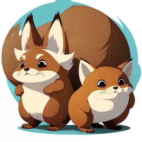 Subfox、Beavers、Round character design、２d