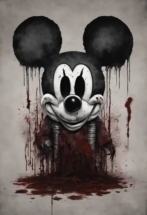 MICKEY mouse, beheaded, blood everywhere