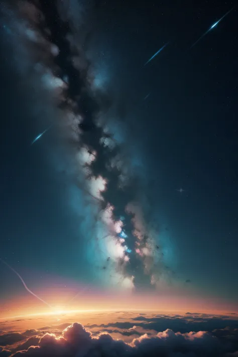 Strong three-dimensional feeling，A variety of pastel colors，There is a swirling wind behind the background，starryskybackground，tmasterpiece，Super delicate and clear，8K