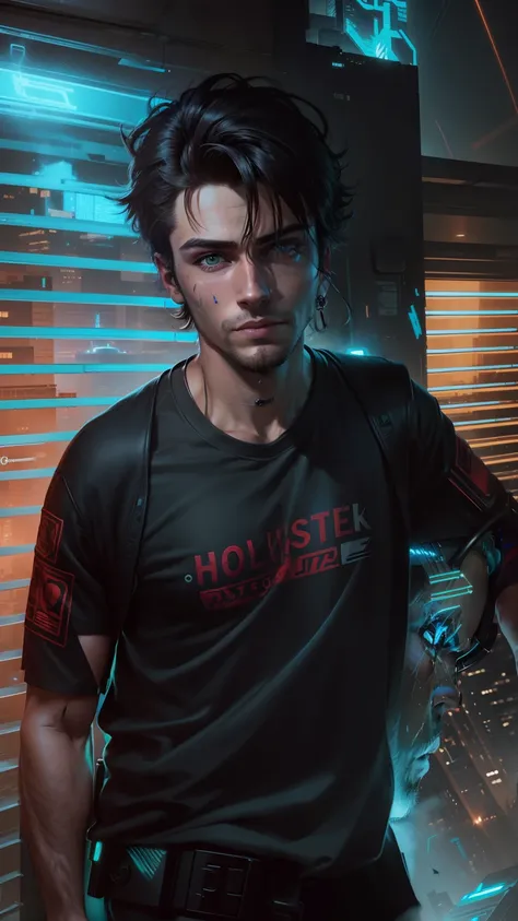 Masterpiece,photo realistic cyberpunk real face handsome boy real face handsome