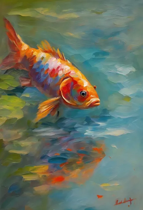 A fish jumps out of the water，The colors are eye-catching，Sharp