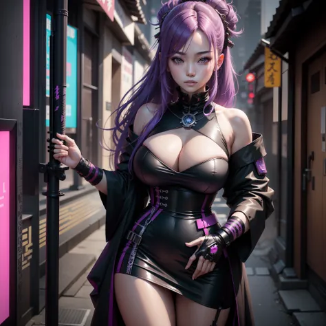 wearing black clothes，Anime girl with sword in hand, very beautiful cyberpunk samurai, Digital cyberpunk anime art, anime cyberpunk art, cyberpunk anime girl mech, cyberpunk anime girl, cyberpunk anime art, female cyberpunk anime girl, cyberpunk geisha, di...