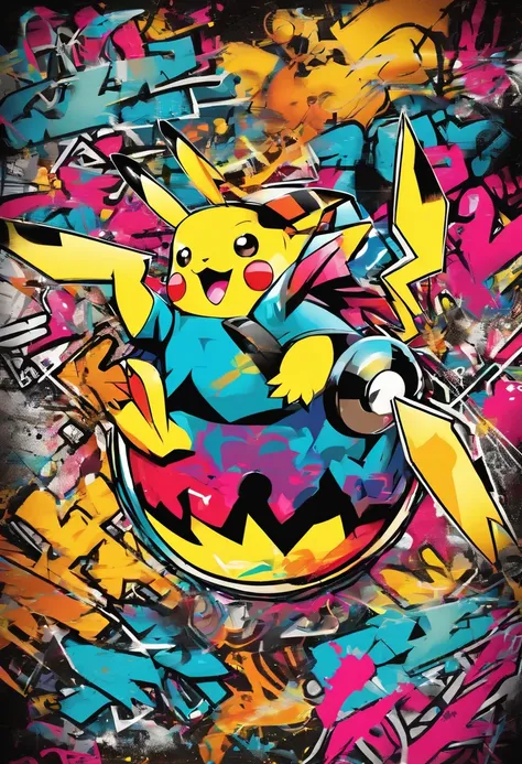 Graffiti style Pikachu wallpaper Poké Ball