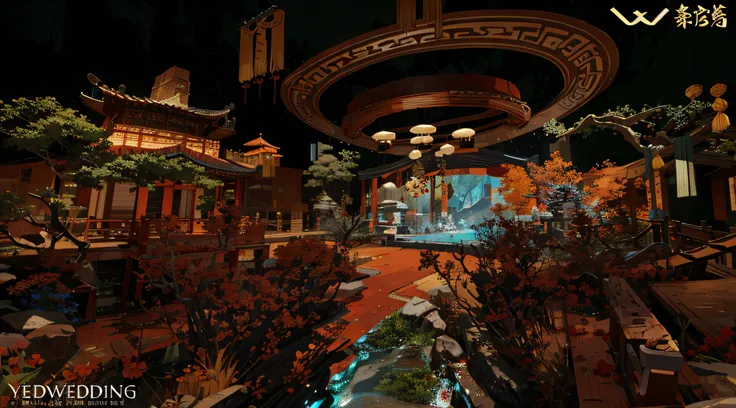 Stage view with stage set and stage view with stage sue, Beautiful rendering of the Tang Dynasty, detailed unreal engine 5 render, Unreal Engine 5 environment, intricate highly detailed 8 k, render in unreal engine 5, Intricate details 8 K, unreal engine 5...