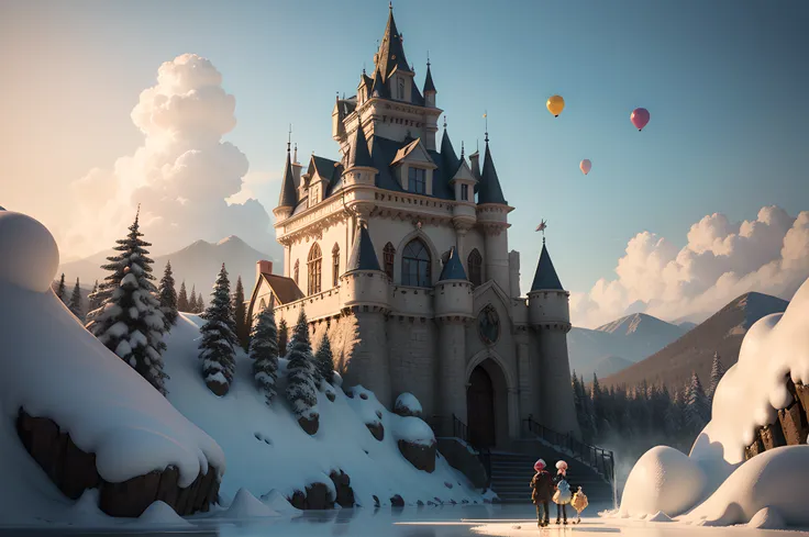 (8k masterpiece, best quality:1.2) Imagine a mesmerizing ice cream fantasy beyond imagination. In this vivid and dreamlike world, every detail is a masterpiece. The landscape is a whimsical candy wonderland, with towering ice cream mountains, rivers of cho...