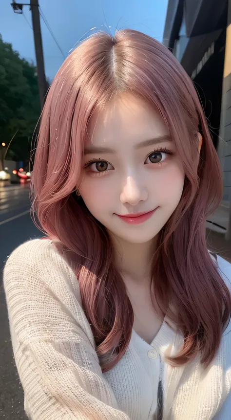 (Best Quality Detail)、realisitic、8K UHD、hight resolution、(1girl in:1.2)、(Pink hair), The ultra-detailliert、High quality textures、intricate detailes、ultra-detailliert、Very detailed CG、High quality shadows、Detail Beautiful delicate face、Detail Beautiful deli...