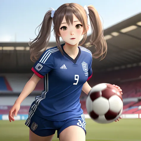 Soccer girl, twintails