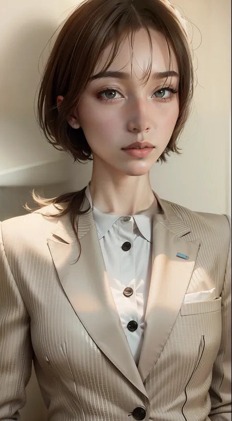 wearing a suit