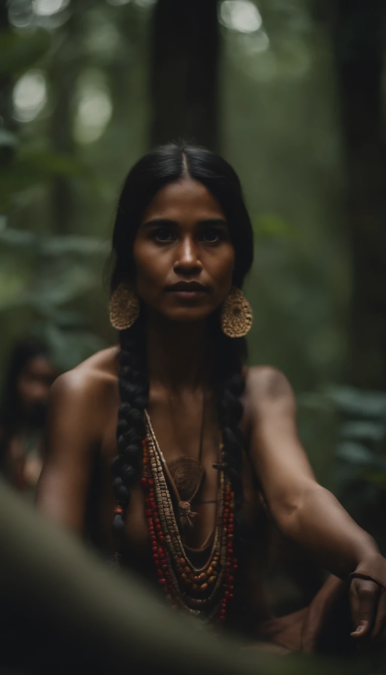 People gathered different indigenous ethnicities in the forest