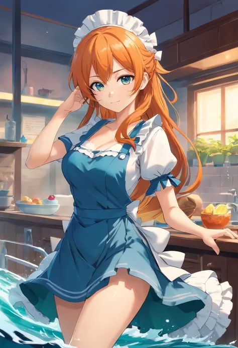 Nami, sexy maid costume