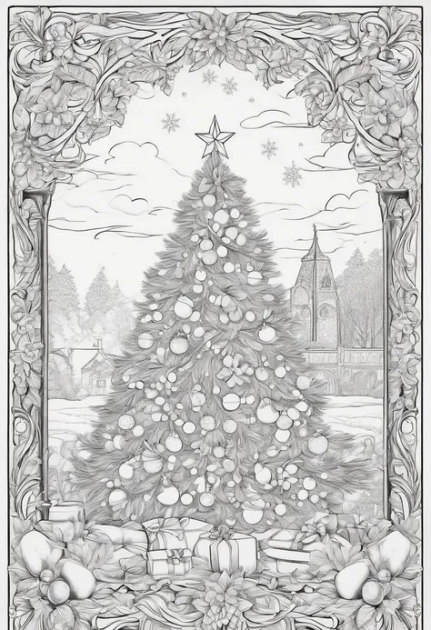 christmas coloring book page