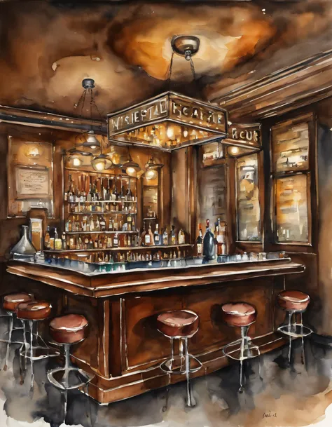 Transport yourself to a 1920s speakeasy jazz club, where the dimly lit room is filled with the sounds of live jazz music, flapper dresses, and fedora-clad gentlemen. The bar serves Prohibition-era cocktails in crystal glasses.