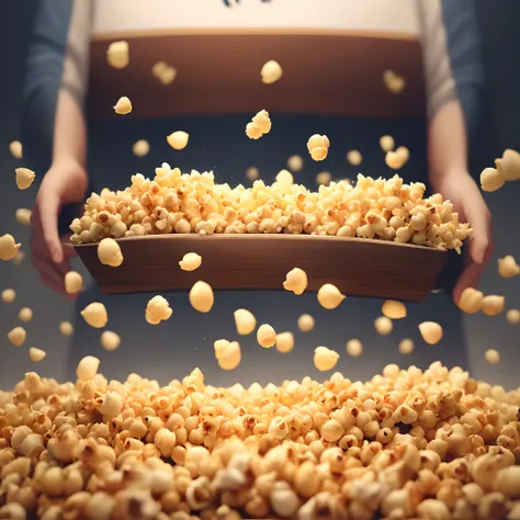 Popcorns falling