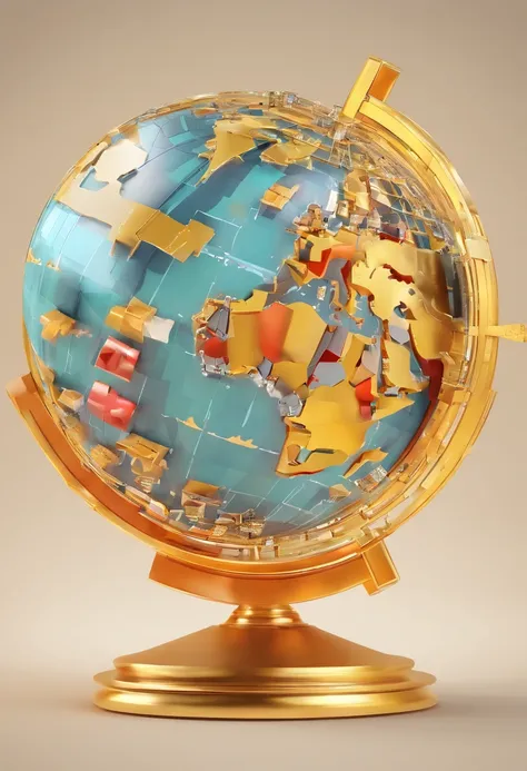 An illustration of a globe with investment icons in different parts of the world.