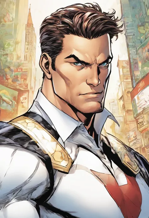 (Altas, Realistic:1.2),retrato,Man,white shirt without Mangas, musculoso, alto, Handsome, big arms, corpo todo, super heroi, marvel