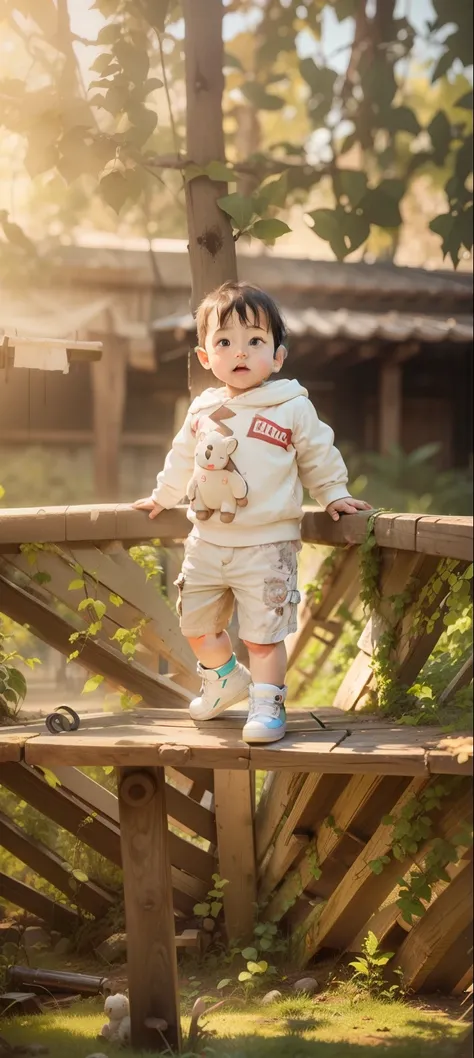 Change background in cute baby boy