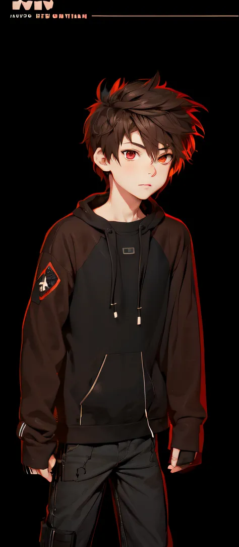 boy, anime boy, cute face, cute eyes, (red) eyes, good anatomy, (Masterpiece), (Best quality), ((Super-detailed)), official art, 8k, highly detailed, good anatomy, cute nose, ((((White)))) background,