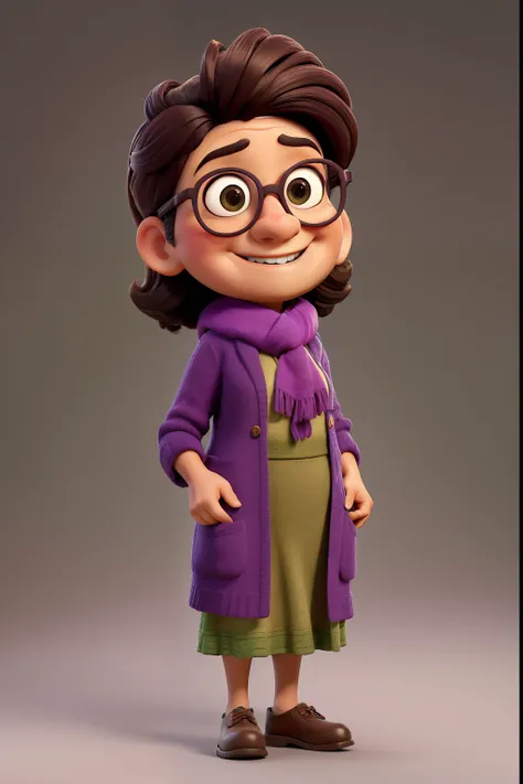 close-up de uma menina morena:2 em.........3d, coffee-colored skin:2, with a microphone in your hands, Chibi Digita | | ,obra-prima, de melhor qualidade, an elderly woman in glasses and a scarf, wearing a purple coat and green scarf, Standing in the park, ...