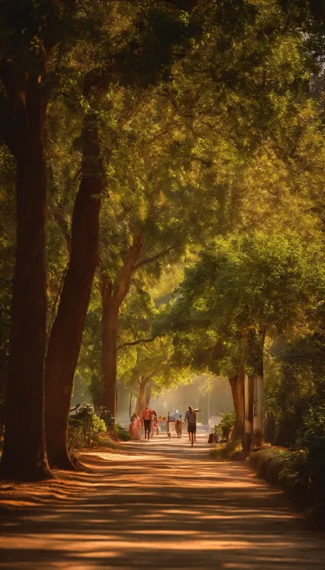 4 pessoas, sendo 2 mulheres e 2 homens, todos jovens de 25 anos. Late afternoon if summer