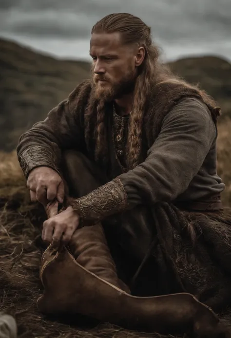 Inserir imagem de Ragnar lamentando a morte de Thora