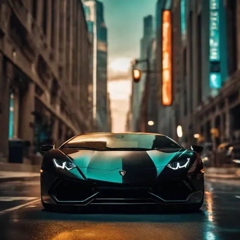 a close up of a lamborghini car parked on a city street, wallpaper mobile, cinematic poster, phone wallpaper, like matrix, motivational poster,black color lamborghini car,  money raining from the sky,cinematic 4 k wallpaper, cinematic 4k wallpaper, matrix ...