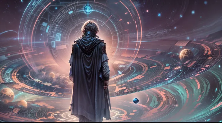 As he traveled back in his past, someone meets him in a Chronos Portal, river, galaxy, prodigal son, unknown path