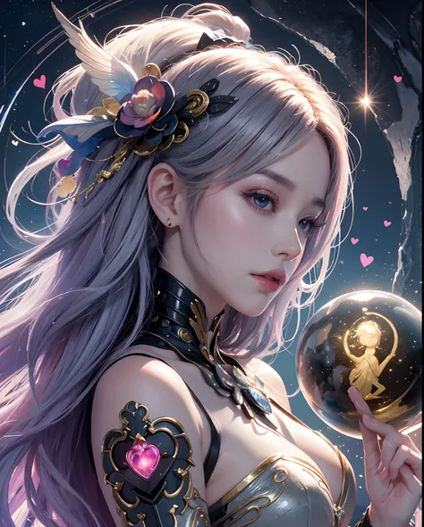 They are fused with machines、The body is made of machine、The body is made by machine、Woman with rendered ultra detailed beautiful porcelain profile、cyborgs、roboticparts、150mm、Beautiful studio soft lights、Rim Light、Vivid details、luxuriouscyberpunk、Ren Hao、s...