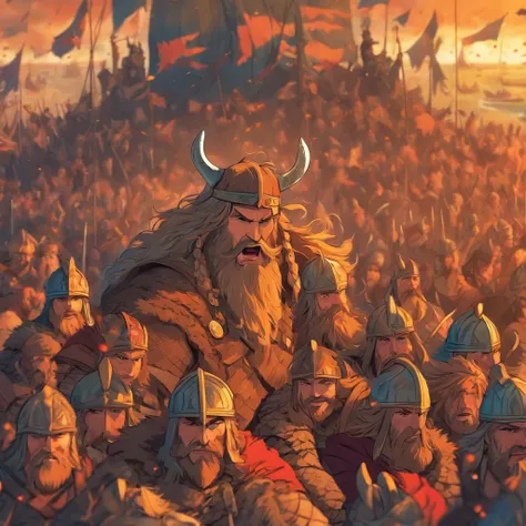 Insert image of a Viking invasion of England