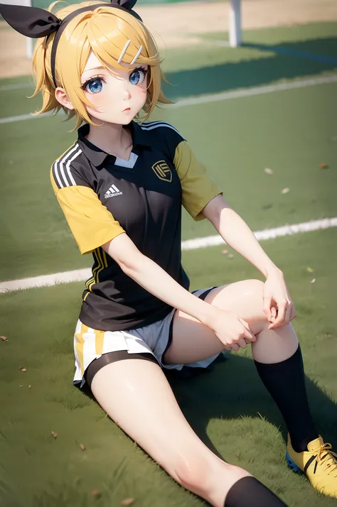 kagamine rin , soccer uniform