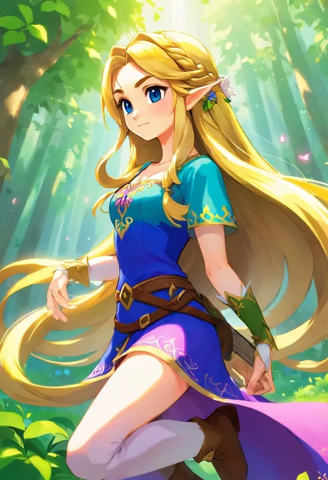 Zelda como Rapunzel